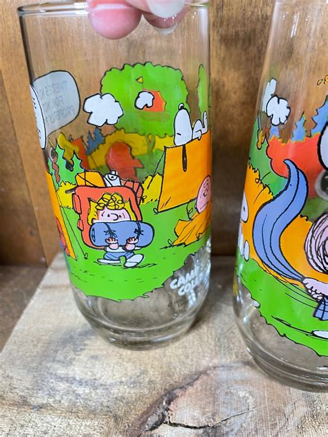 vintage camp snoopy glasses.